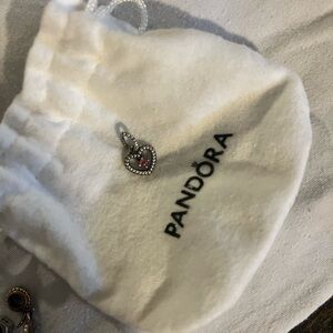 2 pandora charms (heart & faith/love/hope)